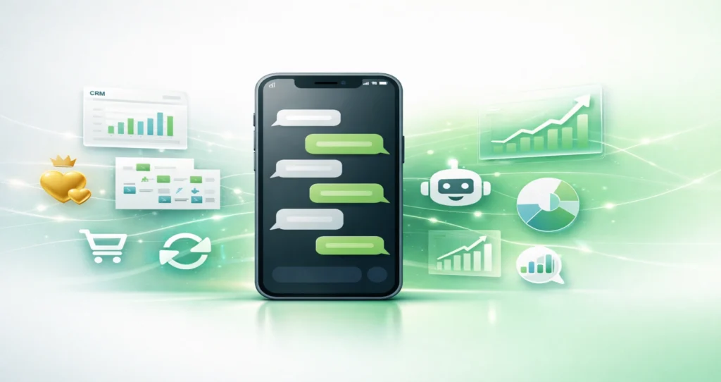 “WhatsApp Business API automation and customer engagement dashboard”